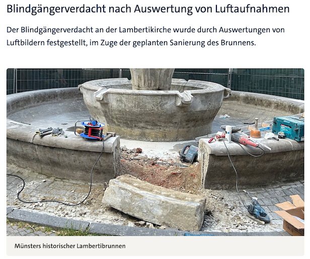 Vorschaubild, mit Klick öffnet sich die Seite zum WDR-Bericht über den Lambertibrunnenabbruch.